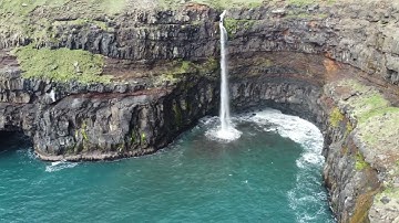 Mulafossur Waterfall, Vagar Island, Faroe Islands