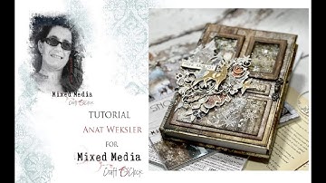 Advent Hop Mixed Media tutorial - Snowy Journal  with Anat