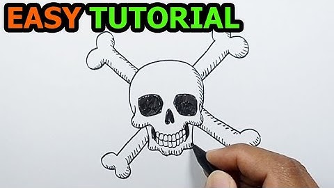 How to draw a skull and crossbones | Drawing Ideas For Beginners