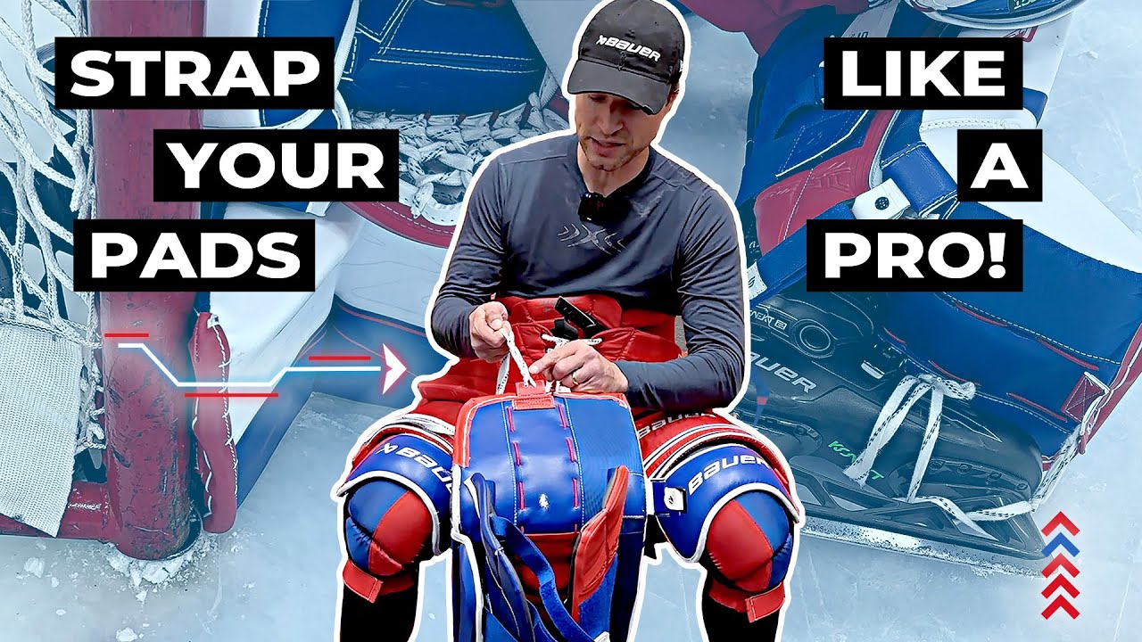 Как застегнуть вратарские щитки современным способом
