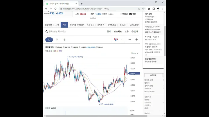 170790파이오링크 주가 전망 및 차트 분석