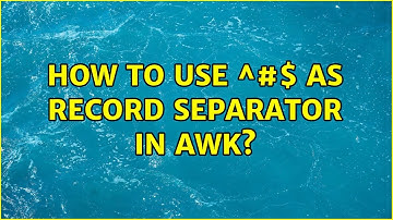 How to use ^#$ as record separator in awk?