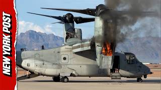 MV-22B Osprey Catches Fire During Training Exercise at Arizona Airport