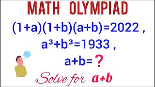 Mathematical Olympiad | solve for a+b | math Olympiad @learncommunolizer