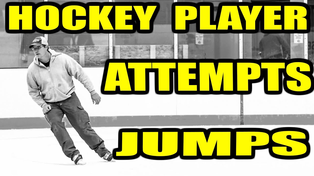 Hockey Player ATTEMPTS Figure Skating JUMPS YouTube