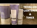 ION CREAM LIGHTENER & ION BRIGHT WHITE PLATINUM LACE TONER