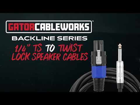 Cableworks Backline Twist Lock to 1/4" TS Speaker Cables