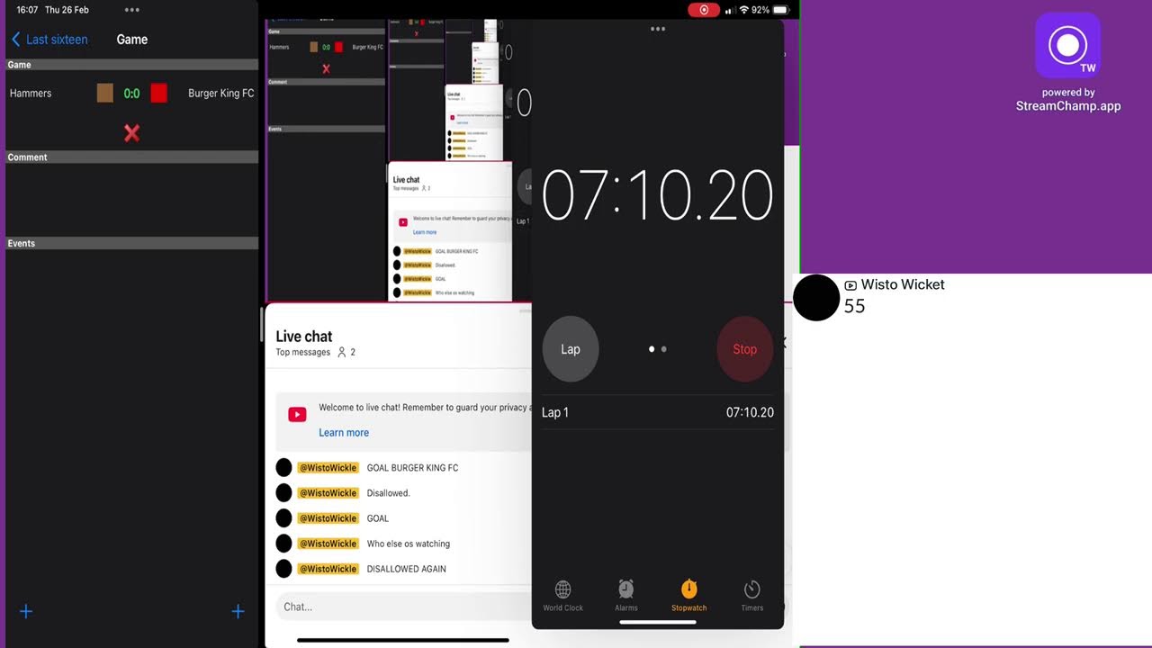 Hammers VS Burger King Fc ROUND OF 16 leg 1