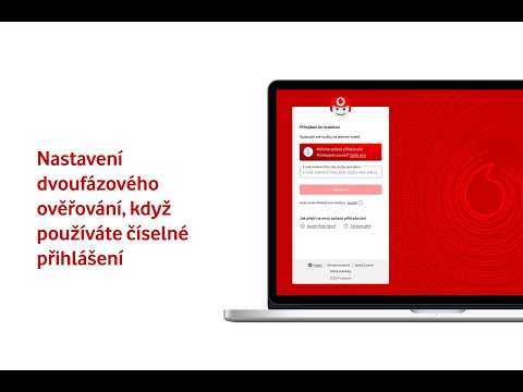 Nastavení dvoufázového ověřování pro přístup do Můj Vodafone, když používáte číselné přihlášení
