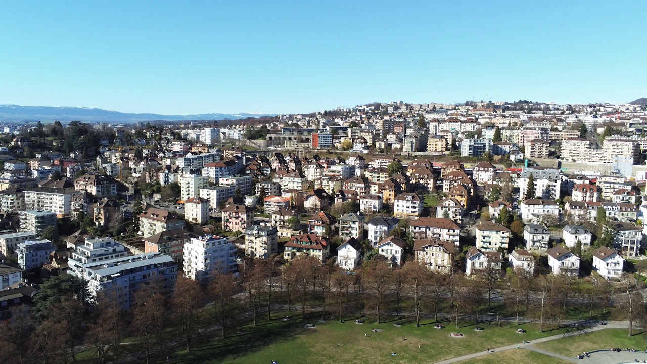 Lausanne - Parc de Milan - Vue du ciel