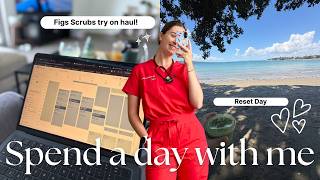 FIGS SCRUBS TRY ON & REVIEW - Spend the Day with Me