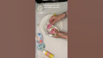 DECOUPAGE a SEASHELL, so QUICK, so EASY, so PRETTY / napkin craft