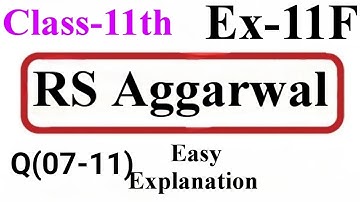 Arithmetic Progressions Class-11th Maths R.S.AGGARWAL Solutions Exercise-11F|R.S.AGGARWAL Maths Solu