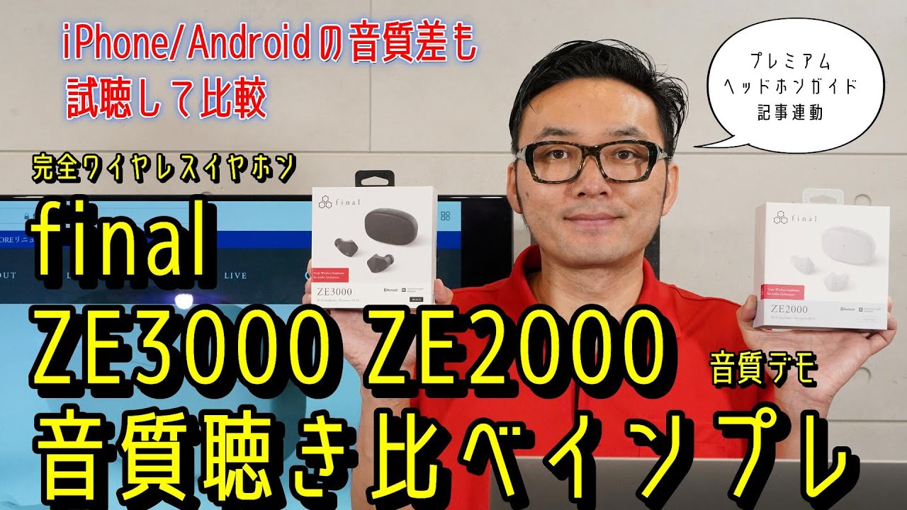 finalの「ZE2000」と「ZE3000」はどっちを買うべき？1000円違いの商品