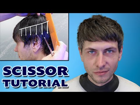 Basic Mens Scissor Cut | Step by Step Gents Shear Cut
