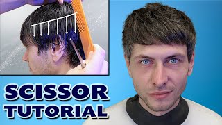 Basic Mens Scissor Cut | Step by Step Gents Shear Cut screenshot 4