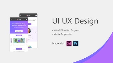 UI UX Design using Adobe XD | Online Education(E-commerce) Mobile Responsive | 2021