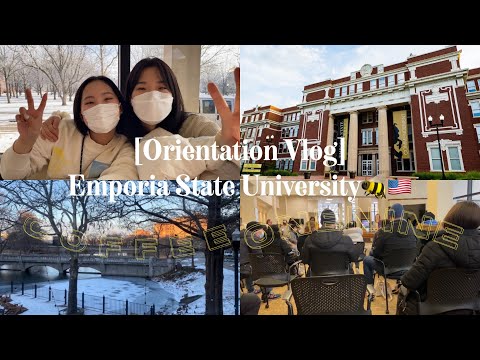 [Orientation Vlog] 🐝🇺🇸 Emporia State University, Campus tour, getting vaccinated, meeting friends