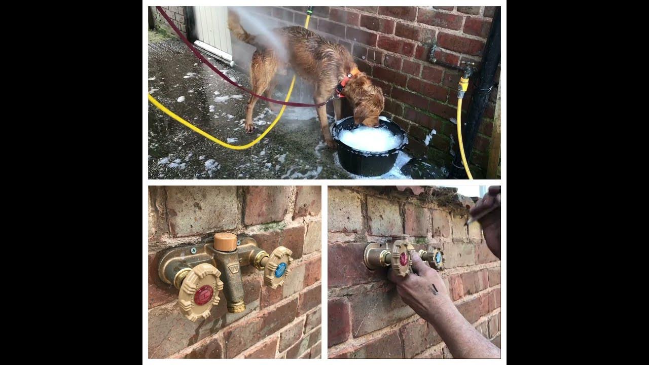 Outside hot and cold mixer tap YouTube