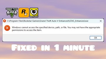 Fix GTA V Legacy & Enhanced - Windows cannot access the specified device or file (2025)