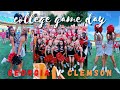 CHEERING COLLEGE GAME DAY | uga v clemson