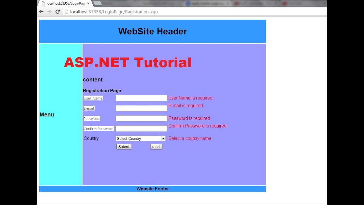 Asp Net Tutorial 8 Create A Login