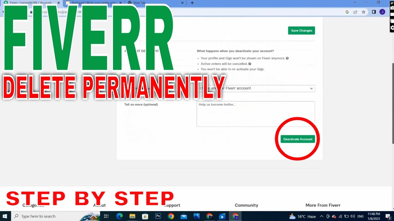 ✅ How To Permanent Delete Your Account On Fiverr 🔴