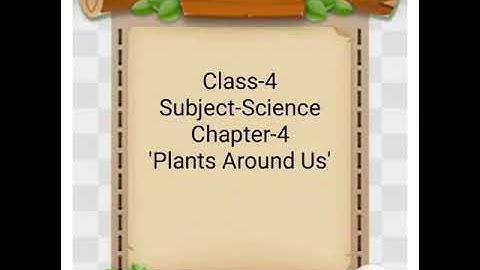 Class-4 Science Chapter-4 (Plants around us)