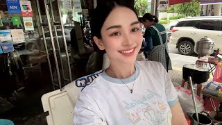 LIVE Street Café - Welcome Family 🤗 Ploysai Coffee Lady in Bangkok Thailand - Thai Street Food
