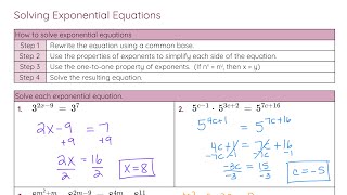 Solving Exponential Equations