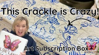How to use IOD Paint Inlays with Pentart Fineline Crackle Subscription Box DIY