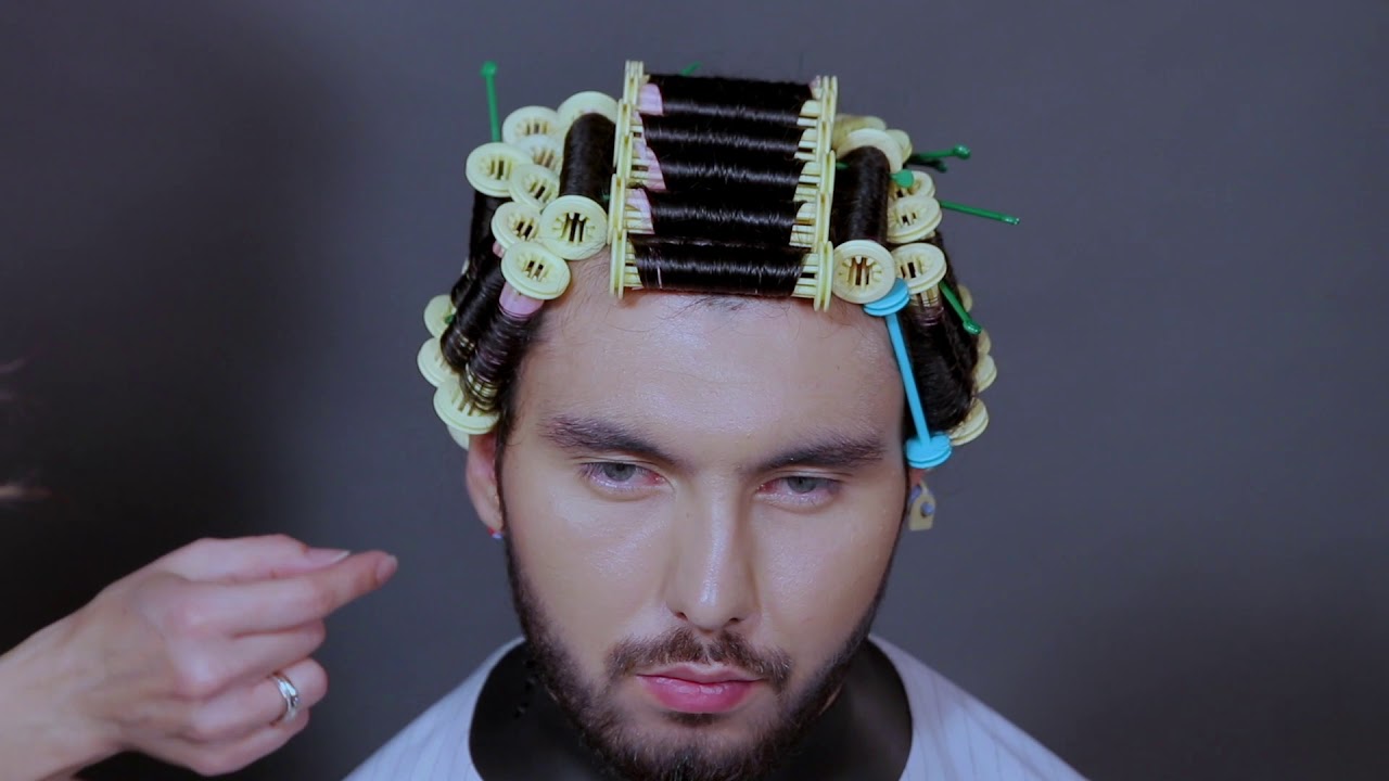 Мужская химическая и био-завивка - YouTube