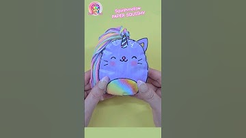 How to make Squishmallow paper squishy #paperdiy #satisfying