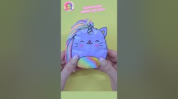 How to make Squishmallow paper squishy #paperdiy #satisfying