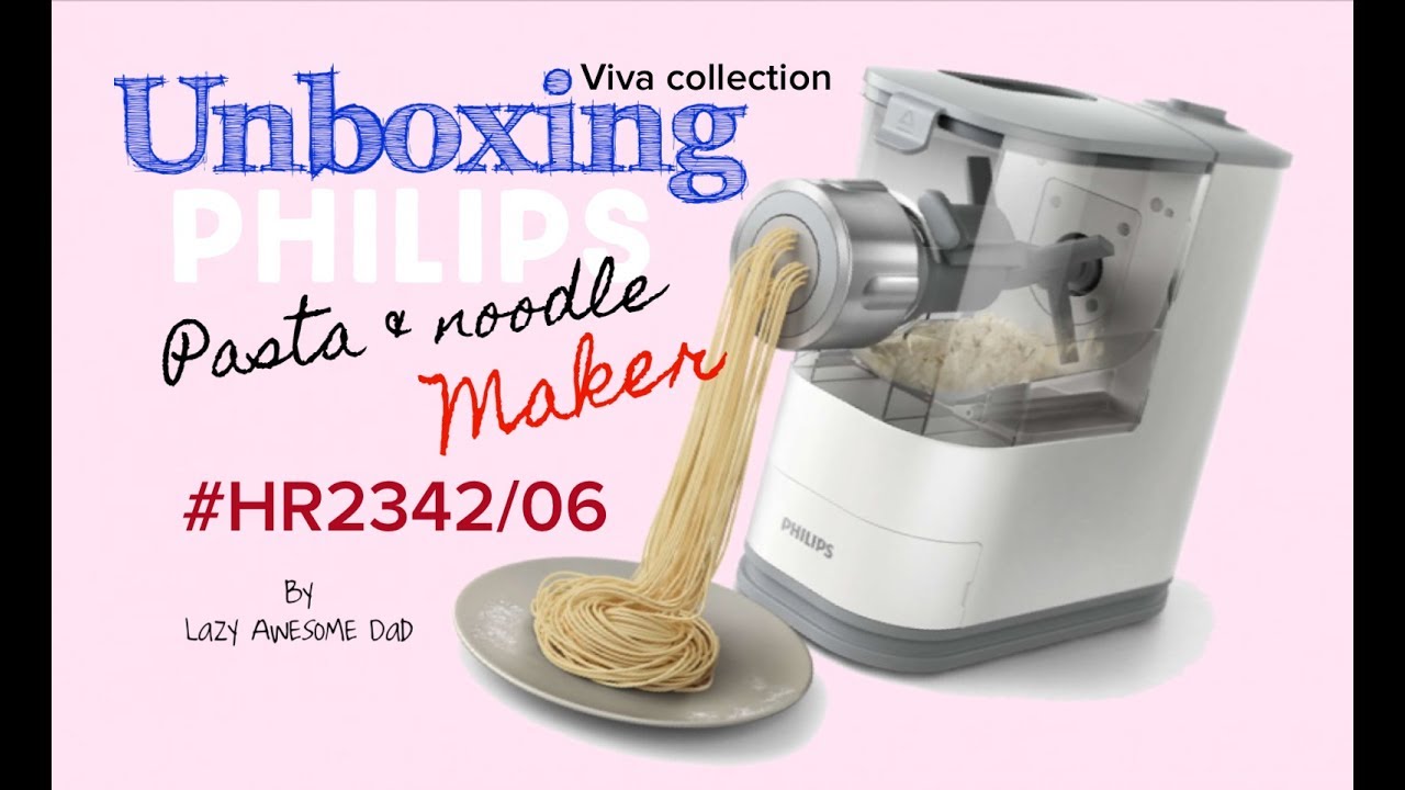 Philips Kitchen Appliances Compact Pasta and Noodle Maker, Viva Collection,  Comes with 3 Default Classic Pasta Shaping Discs, Fully Automatic, Recipe