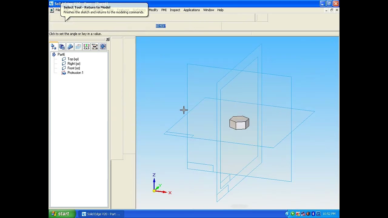 Nut M10 || Plummer Block || Solid Edge ||