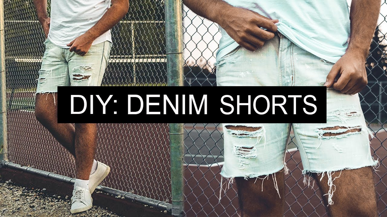 DIY: Distressed Denim Shorts - YouTube