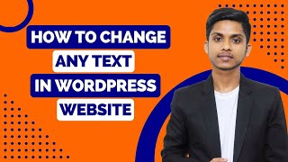 How to Change Any Text In WordPress Website | How to Replace Text In wordpress website | Solo it BD