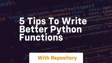 5 tips to write better python functions