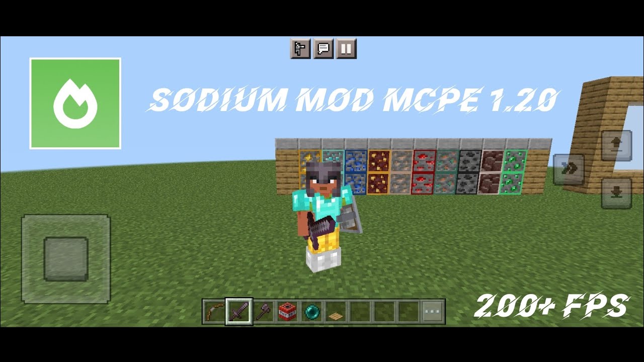 SODIUM MOD FOR MINECRAFT POCKET EDITION (1.20) 200 FPS - YouTube