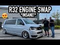 THIS VW TRANSPORTER T5 R32 ENGINE SWAPPED IS *INSANE*