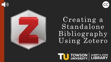 Using Zotero to Create a Standalone Bibliography