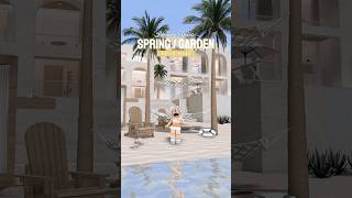 bloxburg new update - spring garden build ideas, wishing well, double hammock 🤍 #bloxburg #roblox