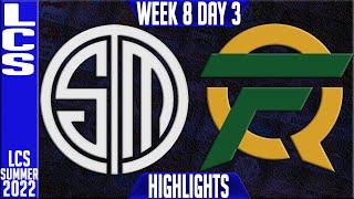 Tsm Vs Fly Highlights Lcs Summer 2022 W8D3 Team Solomid Vs Flyquest