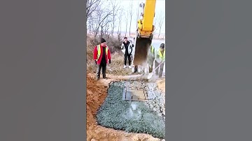 The construction process of the pole base