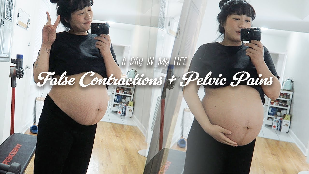 (vlog) A Day in My Life False Contractions (Braxton Hicks) at 32