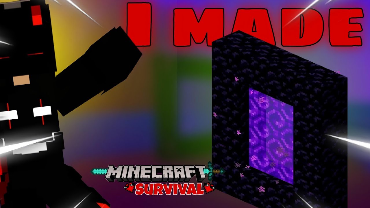 building the first nether portal in my survival world #4 - YouTube