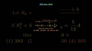 Elegant Summation: JEE 2019😱 #maths #jee #calculus #summation #isi #isc #jeemains #sequenceandseries