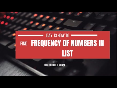 Python Day 13 Daily Coding Challenge: Find Frequency of List Elements 🐍