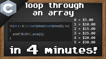 C print an array with loop 🔃